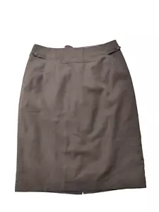 WOMENS NEXT UK 10 COFFEE SMART TAILORED KNEE LENGTH STRAIGHT PENCIL SUIT SKIRT - Picture 1 of 3