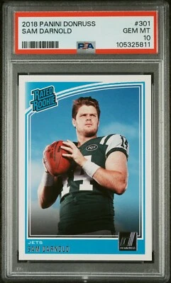 2018 Donruss SAM DARNOLD #301 PSA 10 GEM MINT Rated Rookie RC Seahawks Steelers - Image 1 of 2