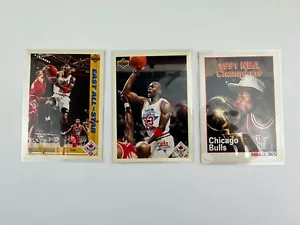 Michael Jordan 3 Card Lot Chicago Bulls All Star 1991 - Picture 1 of 7