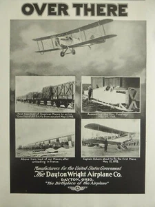 2/1919 PUB CAPRONI TRIPLANE AEROPLANE / DAYTON WRIGHT AIRPLANE WWI ORIGINAL AD - Imagen 1 de 2