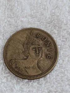 Rare LEONIE Real New York City, Dollar Size, Brothel Token 1850-1890 - Picture 1 of 2