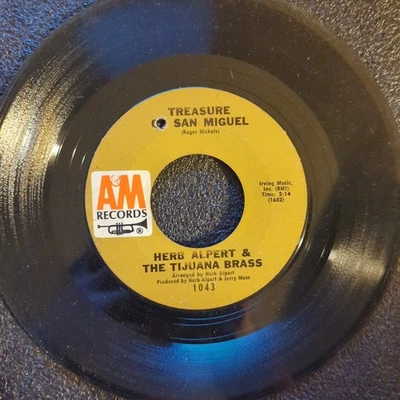 Herb Alpert & The Tijuana Brass 45 Zazueira / Treasure of San Miguel A&M 1043 - Image 1 of 2
