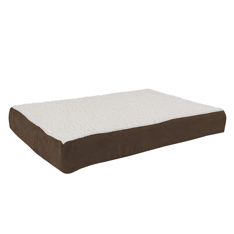 Medium Brown Memory Foam Dog Bed for Medium Dogs 30x20 Washable Cover - Image 1 of 4
