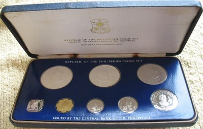 Filipinas 1975 Juego de 8 monedas de prueba con caja original y certificado de autenticidad Foto 1 de 4