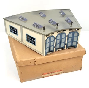 MÄRKLIN Hammerteil 411 B Blech Lokschuppen Top Zustand f. Alter Eisenbahn H0 OVP - Bild 1 von 19