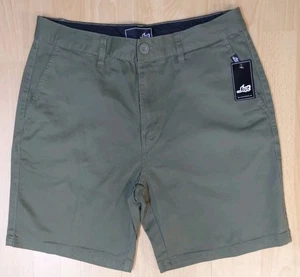 NWT Lost Enterprises Chino Shorts Men's Size 32 Flat Front Olive Green New Surf  - Picture 1 of 11