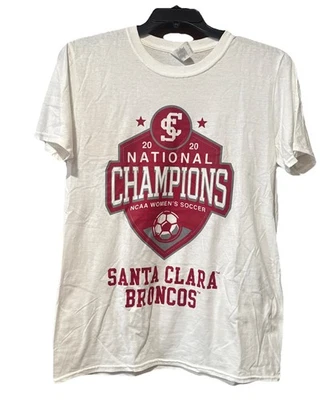 Santa Clara Broncos T Shirt Medium Adult Short Sleeve 100% Cotton  - Image 1 of 4