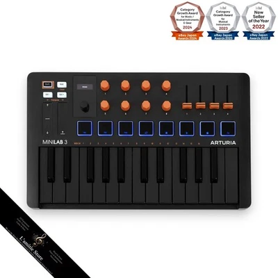 Arturia MiniLab 3 Orange ORMIDI Keyboard Controller MK3 Compact 25-Key MiniLab3 - Image 1 of 4