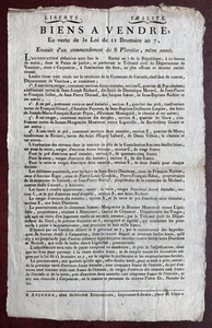 Vente judiciaire de terres à Caromb (Vaucluse) 1799. La Baume de Montrevel. - Picture 1 of 1