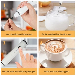 Handheld Electric Milk Frother Creamy Foam Maker USB Rechargeable Mixer HWPB - Picture 1 of 8