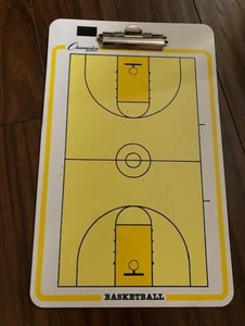 Champion Sports Basketball Dry Erase Coaching Clipboard Yellow - Picture 1 of 2