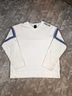 Air Jordan North Carolina Tarheels White Long Sleeve Sweater Shirt Size Large - Image 1 of 4