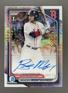 2024 Bowman Chrome Braden Montgomery #CPA-BM Auto HTA Choice /150 - Bild 1 von 2