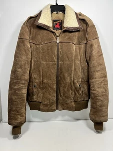 Chaqueta De Colección Geronimo Para Hombre’s 40 Marrón Gamuza Cuero Acolchada Pesada Western - Imagen 1 de 9
