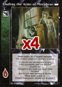 Lot of 4 cards: Eluding the Arms of Morpheus [LotN set] - VTES card - Foto 1 di 2