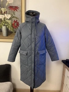 ZARA Steppmantel Damenparka Kapuzen-Jacke Gr.XS-M Blau Oversize - Bild 1 von 15