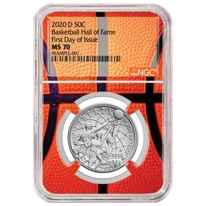 2020-D Basketball Hall of Fame Commemorative Clad Half Dollar Coin NGC MS70 FDI - Picture 1 of 2