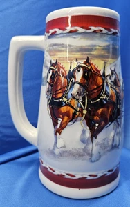 2010 Budweiser Beer Stein Dashing Through The Snow Clydesdales 1058270 - Picture 1 of 9