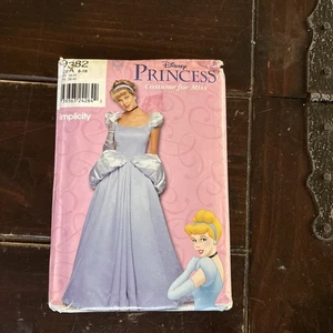Simplicity 9382 0624 CINDERELLA Costume Sz 8-18 Bust 31.5"-40" Uncut - Picture 1 of 5