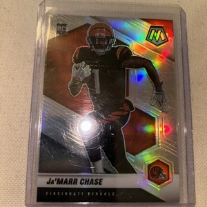 2021 Panini NFL Mosaic Jamarr Chase #307-V Silver Variation Prizm RC Bengals - Photo 1/3