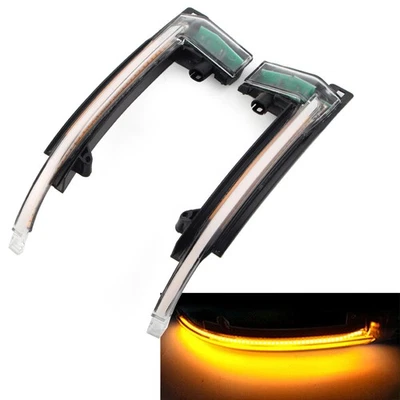 Dynamic LED Clear Side Mirror Turn Signal Light for Audi A4 A5 A3 S3 A8 A6 S6 Q3 - Image 1 of 4