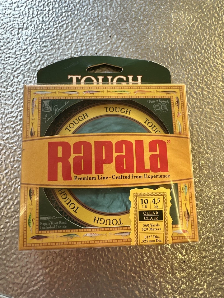 Línea de pesca Rapala Premium monofilamento 10 lb 360 yardas transparente nueva de stock Foto 1 de 1