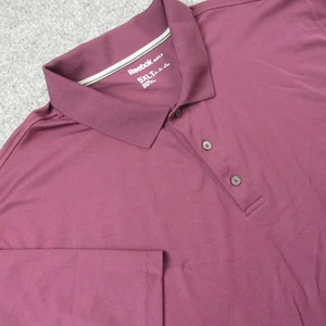 Polo Reebok Golf Uomo 5XLT Borgogna Performance Grande Alta Atletica 5XL Alta - Foto 1 di 9