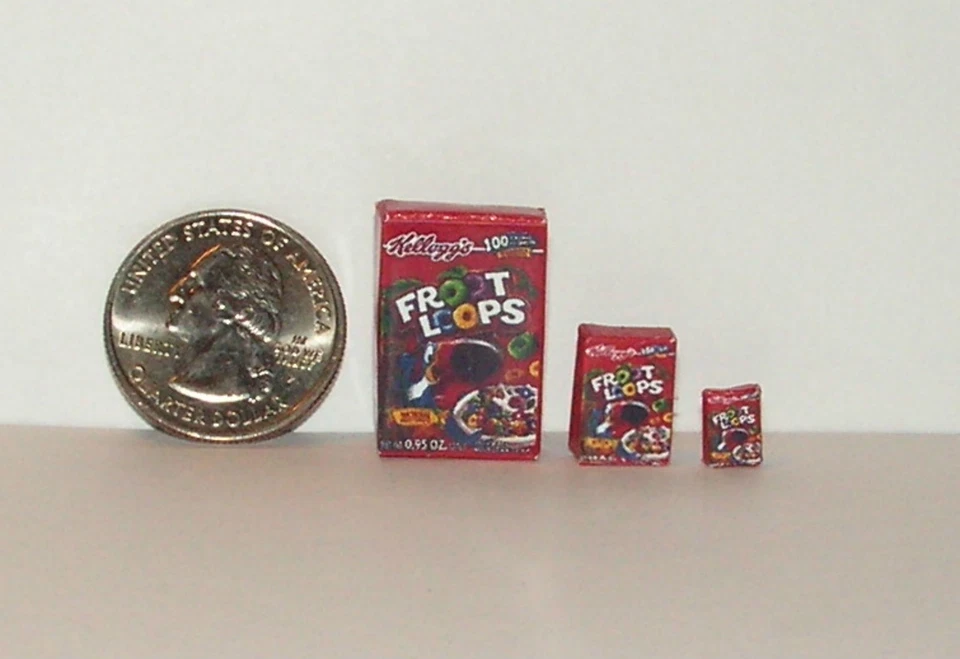 Dollhouse Miniature Food Breakfast Cereal 1:48 1/4 Scale fl B402 Dollys Gallery - Image 1 of 1