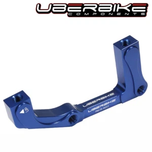 UBERBIKE REAR POST TO IS 203MM DISC BRAKE MOUNT ADAPTER - BLUE - Picture 1 of 1