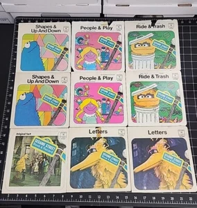 Sesame Street 1970 conjunto de 4 libros originales 45 rpm no estoy seguro de que tocarán - Imagen 1 de 24