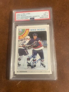1992 O-PEE-CHEE ANNIVERSARY SERIES MIKE BOSSY AUTO 446/1978 #115 PSA 7 Auto 8 - Picture 1 of 4