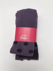 Mini Boden patterned tights purple polka dot Sz 2-3 Brand New (2 pairs) - Picture 1 of 1