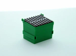 ACCESORIO DIORAMA DE JUGUETE 1:64 VERDE CONTENEDOR DE BASURA PLÁSTICO 3D A ESCALA - Imagen 1 de 2