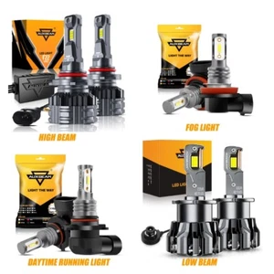 For Acura TL 2009-2014 -8PCS Front LED HID Headlights Hi/Lo+DRL Fog Light Bulbs - Picture 1 of 19
