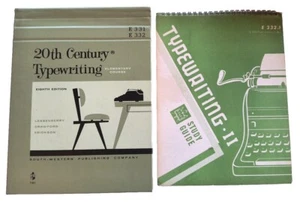 Vtg TYPEWRITING BOOK 20TH CENTURY ELEMENTARY COURSE 8th Ed 1962 + STUDY GUIDE - Foto 1 di 18