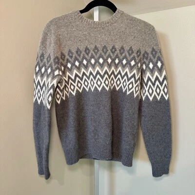 Suéter Pullover Para Mujer Med BANANA REPUBLIC Elegante Fair Isle Crew Lana Merino Foto 1 de 4