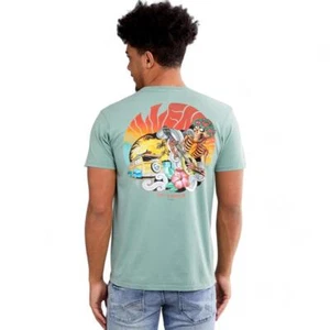 Camiseta para hombre Sullen Art Co Lost In Paradise verde berilo tatuaje motociclista S-XXL - Imagen 1 de 2