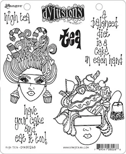 Dyan Reaveley's Dylusions Cling Stamp - HIGH TEA DYR80268 (Retired) - Imagen 1 de 1