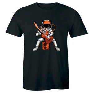 Astronaut Playing Electric Guitar T-Shirt for Men Gift Tee Shirt - Picture 1 of 2