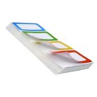 200Pcs Colorful Border 4 Colors Name Tag Stickers Adhesive   Mailing