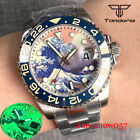 Tandorio 40MM Kagawana Tarcza 24 klejnoty NH35 PT5000 Mechanizm Automatyczny zegarek Męski