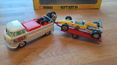 Corgi Giftset #25 VW Truck, Trailer, Cooper Maserati F1, OVP, 1. Hand, Zustand 1 - Bild 1 von 4