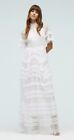 Coast Embroidered Mesh All Over Frill Bridal Dress In Ivory Size Uk 10 Bn