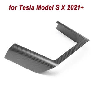 Real Carbon Fiber Console Wireless Charge Panel Frame Trim for Tesla Model S X - Foto 1 di 3