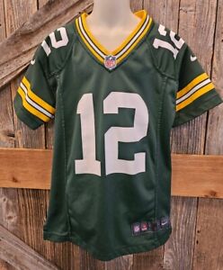 AARON RODGERS #12 NFL Green Bay Packers Jersey NIKE Green Kid’s Youth Size Small