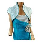 size 8 dress & jacket occasion wear. Carina Turquoise silver Mother of the Bride