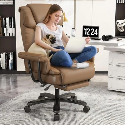 Silla de Oficina Reclinable 160° con Reposapiés Silla de Escritorio de Oficina Ejecutiva Respaldo Alto Foto 1 de 4