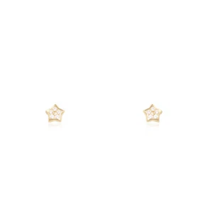 Pendientes Bebe Oro Estrella con circonitas 5 puntas (T1970P9K) - Imagen 1 de 4