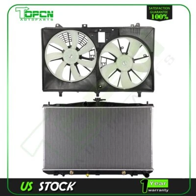 Radiator and Cooling Fan Assembly For 2011 2012 2013 2014-2016 Toyota Sienna Foto 1 de 4