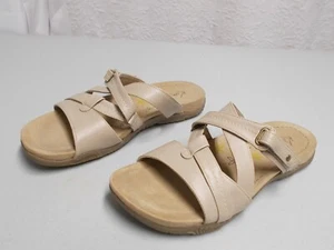 KIM ROGER sandali donna HADDEY taupe cinturino incrociato slide taglia 7,5 M - Foto 1 di 12